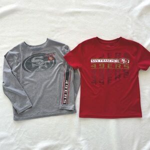 Lot of two Size 7 San Francisco 49ers shirts, dri fit Forty Niners shirts